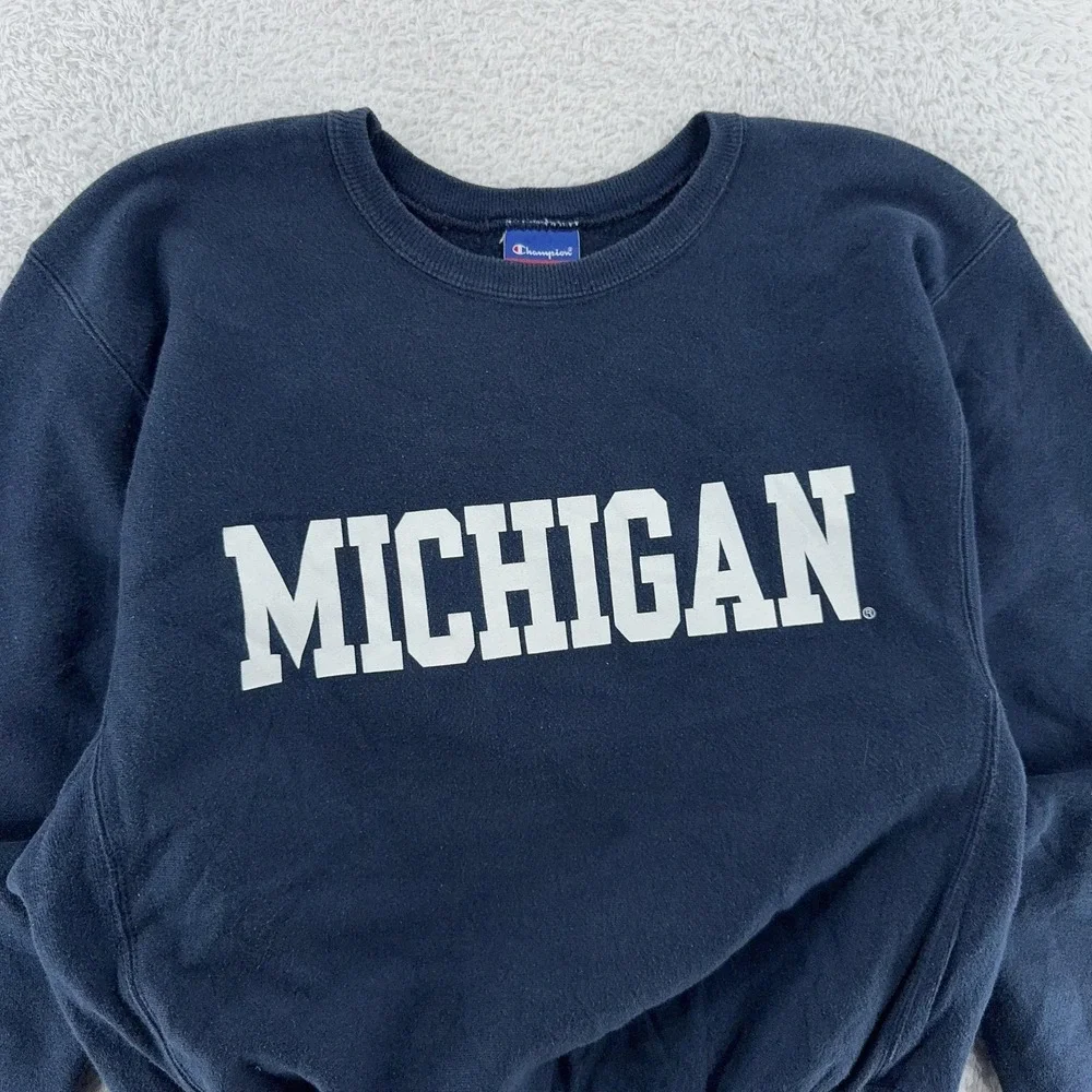 Vtg Champion Reverse Weave Michigan Wolverines‎ Sweatshirt Mens XS NCAA Crewneck